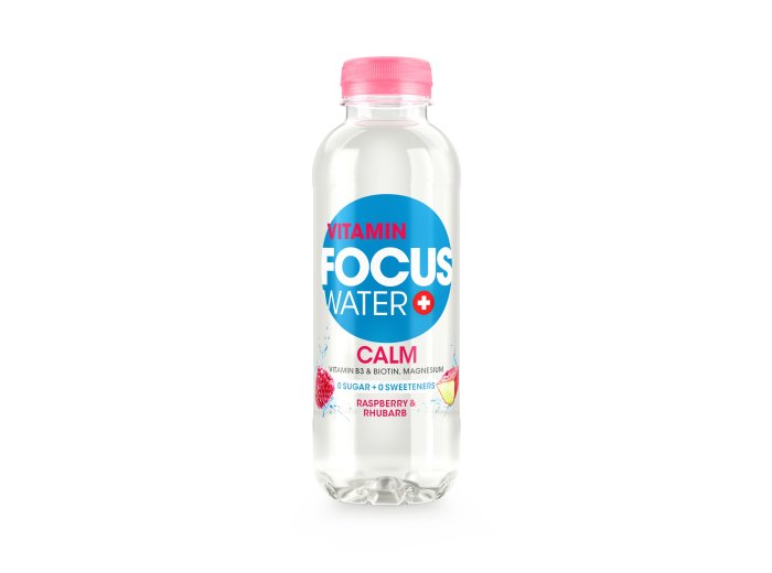 FOCUSWATER Calm Rhabarber & Himbeere 12 x 50 cl Kt.