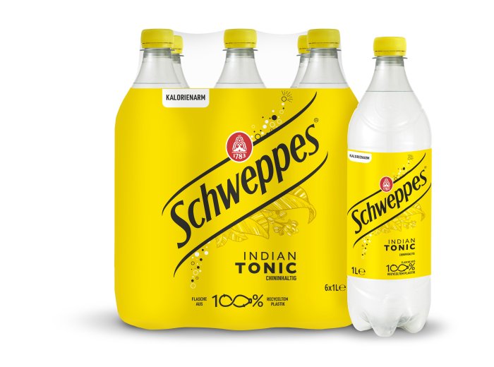 Schweppes Indian Tonic1 lt PET 6 x 1.00l