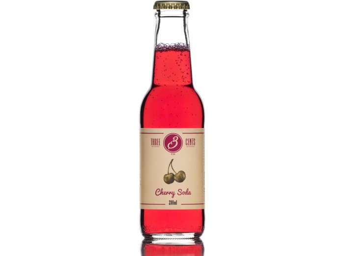** Three Cents Cherry Soda 20cl 24 x 0.20l Kt.