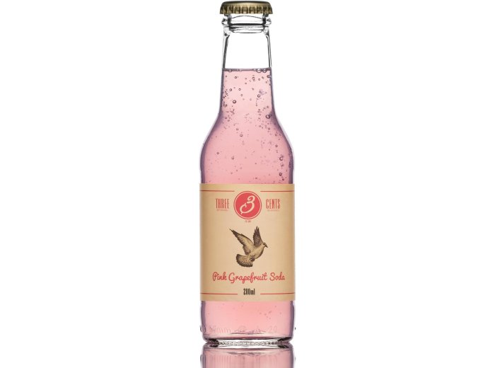 Three Cents Pink Grapefruit Soda 20cl EW 24 x 0.20l Kt.