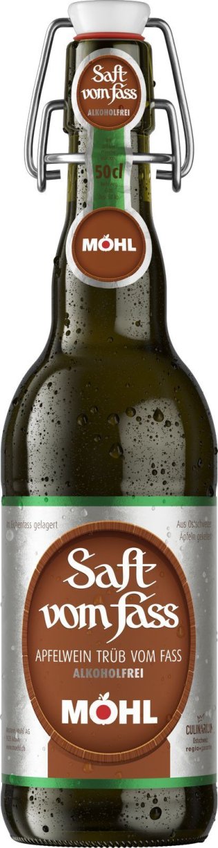 Möhl Saft v. Fass trüeb o. Alk. 50cl Büg. 15 x 0.50