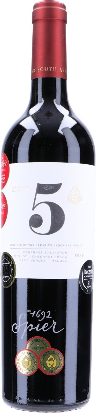 Spier Creative Block 5 2018 6 x 75 cl. Kt
