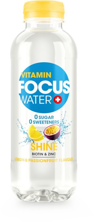 FOCUSWATER SHINE Zitrone & Passionsfrucht 50cl PET 12 x 0.50l Kt.