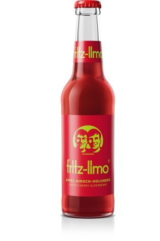 * Fritz-Limo Apfel-Kirsch-Holunder 33cl MW 24 x 0.33l