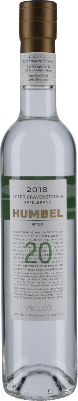 * Humbel Gravensteiner Nr. 20 Roter Apfel 1 x 50 cl