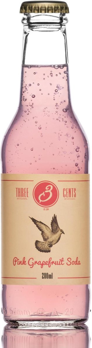 Three Cents Pink Grapefruit Soda 20cl EW 24 x 0.20l Kt.