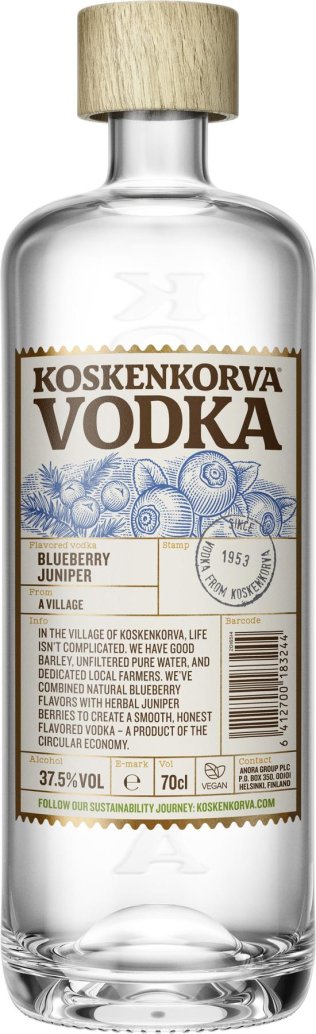 Koskenkorva Blueberry Juniper Vodka 70cl 1 x 70 cl