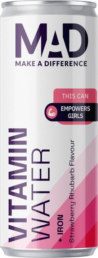 * Mad Vitamin Wasser & Eisen Strawberry & Rhub 33 cl DS 24 x 0.33l Kt.
