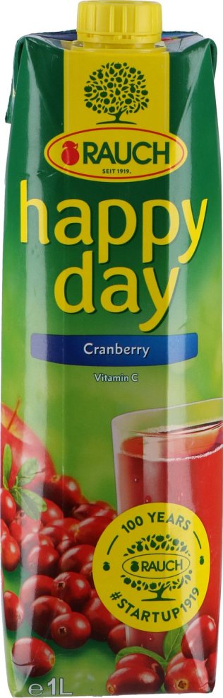 * Rauch happy day Cranberry 100cl 12 x 1lt Kt.