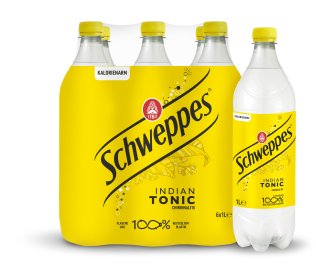 Schweppes Indian Tonic1 lt PET 6 x 1.00l