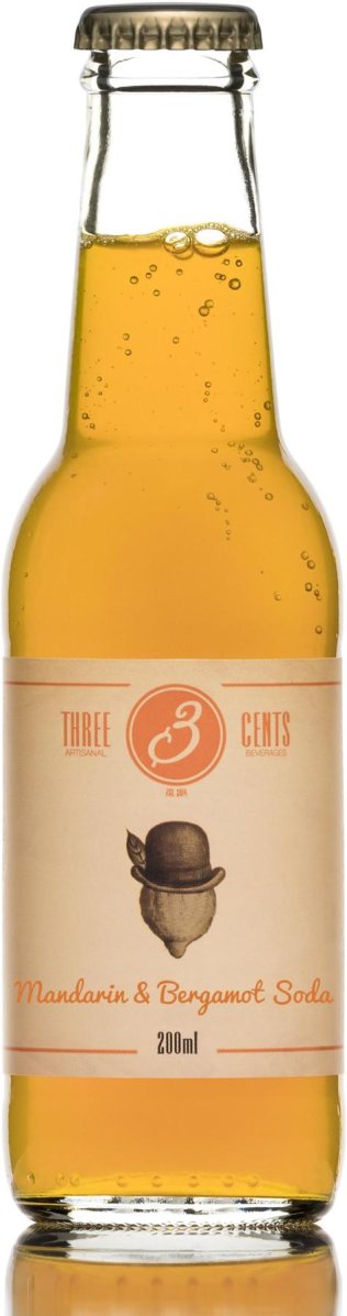 Three Cents Mandarin-Bergamot Soda 20cl 24 x 0.20l Kt.