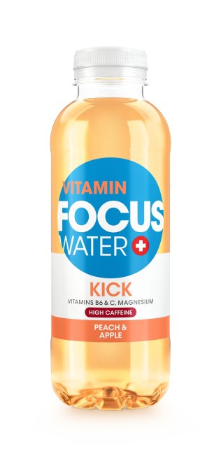 FOCUSWATER Kick Pfirsich & Apfel 12 x 50cl Kt.