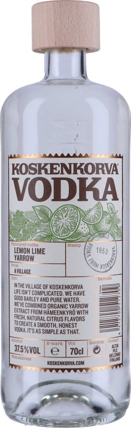 Koskenkorva Lemon Lime Yarrow Vodka 70cl 1 x 70 cl