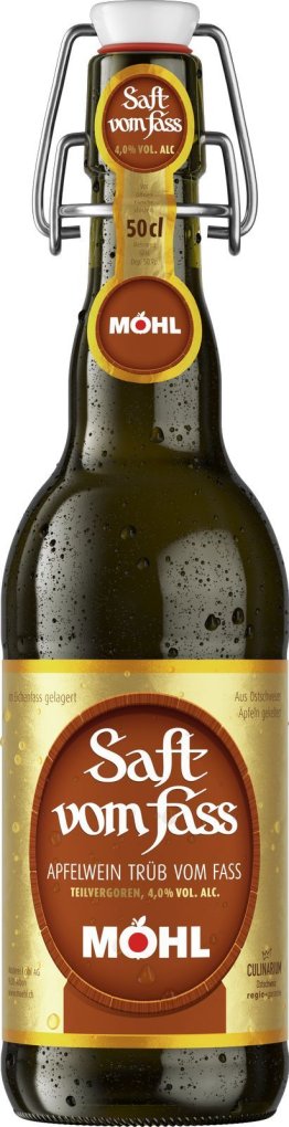 Möhl Saft vom Fass trüeb 50 cl Bügel 15 x 0.50