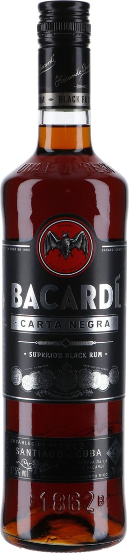 * Bacardi Carta Negra Rum 70 cl 1 x 70 cl