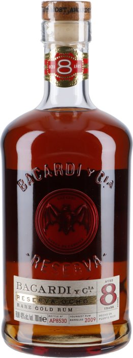 * Bacardi Reserva 8 años 70cl 1 x 70 cl