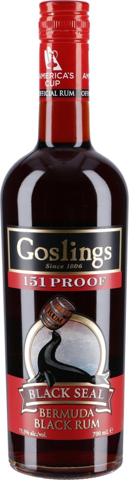 * Gosling Black Seal 151 Proof Rum 1 x 70 cl