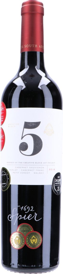 * Spier Creative Block 5 2018 6 x 75 cl. Kt
