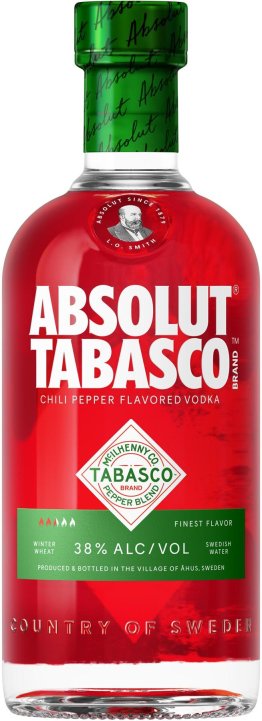 ** Absolut Vodka Tabasco Pepper Blend 1 x 70 cl