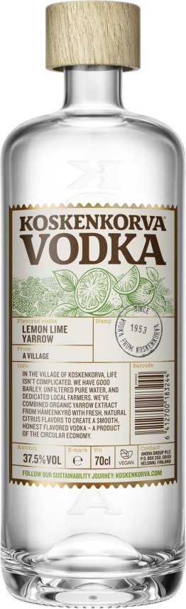Koskenkorva Lemon Lime Yarrow Vodka 70cl 1 x 70 cl