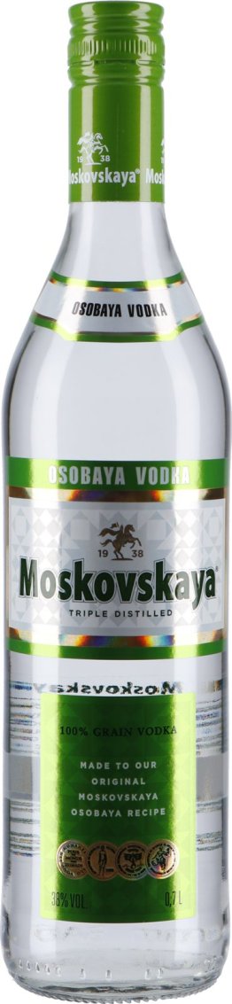 * Vodka Moskovskaya 70 cl 1 x 70 cl