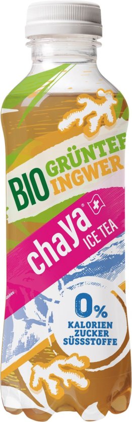 Chaya ZERO Grüntee-Ingwer Bio 5dl.PET 12 x 50cl Kt.