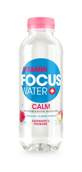 FOCUSWATER Calm Rhabarber & Himbeere 12 x 50 cl Kt.