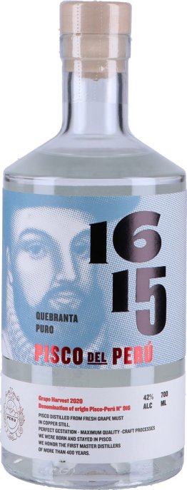Pisco 1615 Puro Quebranta 70cl 1 x 75 cl