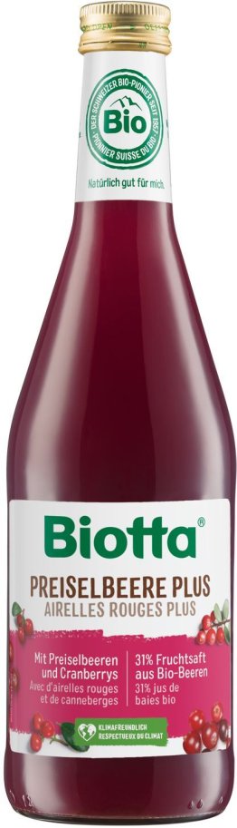 Biotta Preiselbeere 50cl EW 6 x 0.50l Kt.