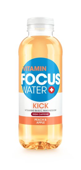 FOCUSWATER Kick Pfirsich & Apfel 12 x 50cl Kt.