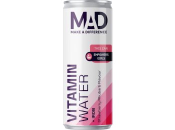 * Mad Vitamin Wasser & Eisen Strawberry & Rhub 33 cl DS 24 x 0.33l Kt.